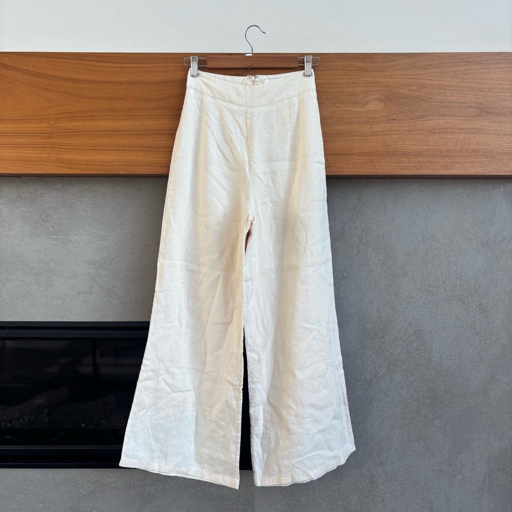 DISSH Cream Wide Leg Pants